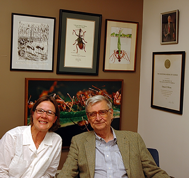 Former UC Davis graduate student Fran Keller, now a professor at Folsom Lake College, met E. O. Wilson in May of 2005. She interviewed him for a presentation at the 2005  Entomological Society of America meeting.