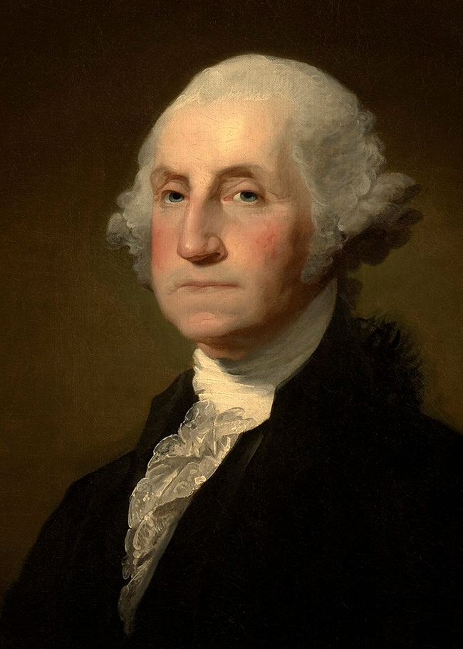 George Washington portrait by Gilbert Stuart Williamstown (Courtesy of Wikipedia)