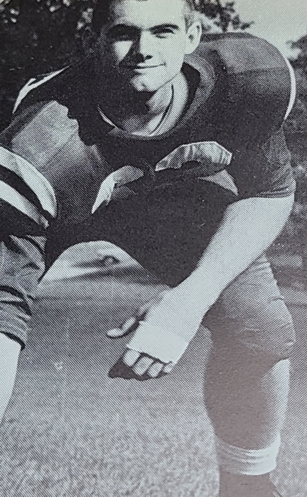 Eric Mussen as a football player at Natick (Mass.) High School. Eric received his bachelor's degree in entomology from the University of Massachusetts (after declining an offer to play football at Harvard) and then obtained his master's degree and doctorate in entomology from the University of Minnesota in 1969 and 1975, respectively.  (Photo courtesy of the Mussen family)