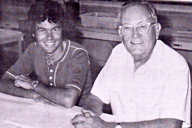 Rob Page as a doctoral student, with his major professor (and collaborator) Harry Hyde Laidlaw Jr.