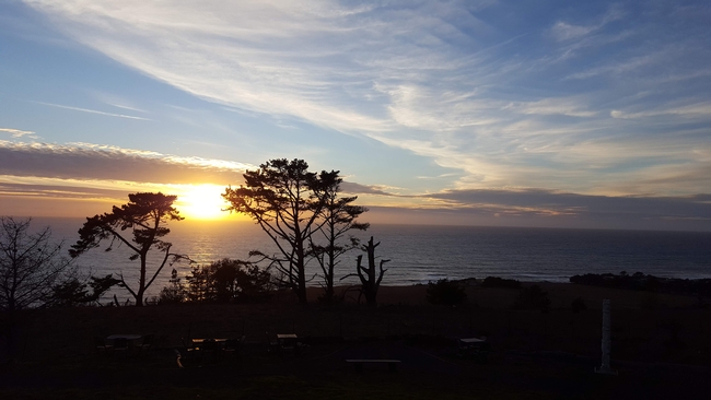 Sunset from CalNat Partner Camp Ocean Pines in Cambria