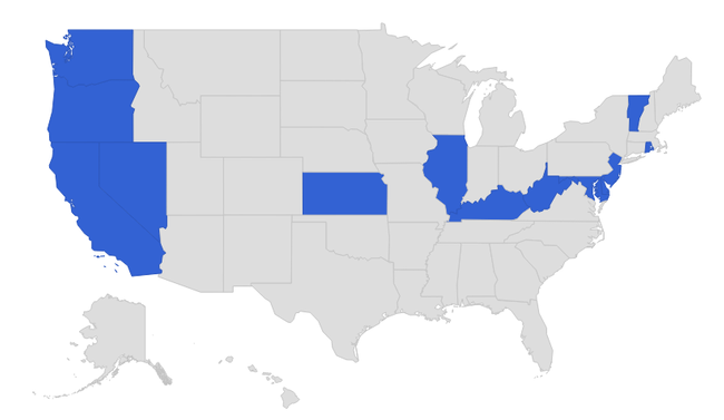 Blue depicts states that have adopted Next Generation Science Standards