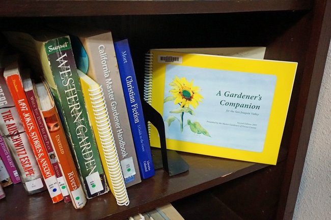 The Rescue the Children library contains gardening books donated by the UC Master Gardener program.