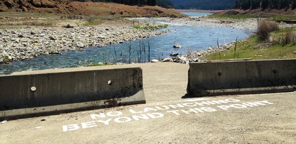 Dry dock at the Trinity Reservoir in northern California. photo by Faith Kearns