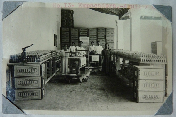 A water bottling room in Tehuacan, Mexico in the 1920's. Photo by Casey Walsh.