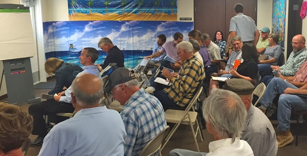 A groundwater meeting in the Cuyama groundwater basin. Photo by Casey Walsh.