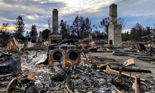 The Tubbs Fire was the first known wildfire that had direct impacts on water infrastructure. Photo by Faith Kearns.