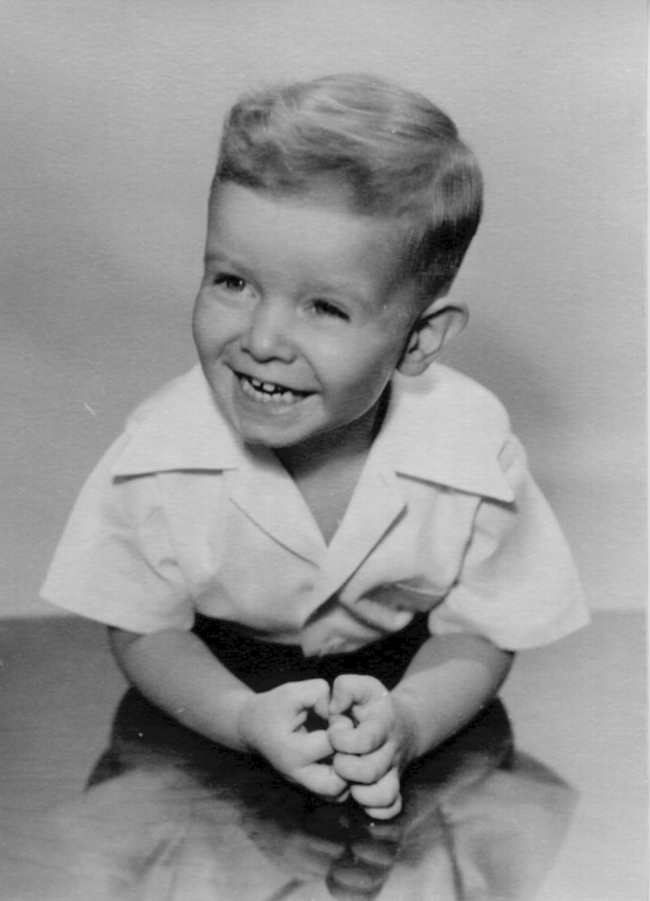Frank Zalom at age 3 or 4 before his parents moved from Chicago to Phoenix.