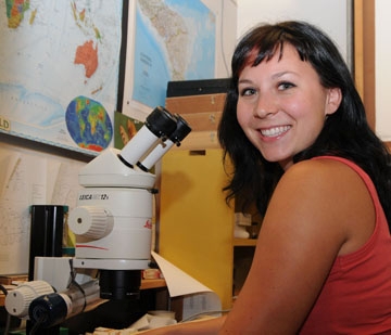 Ashley Horton is studying Anopheline mosquitoes which transmit malaria.