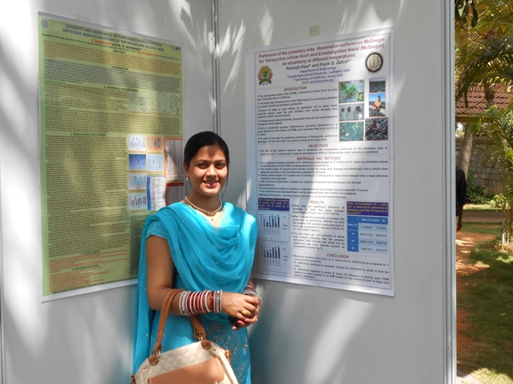 Paramjit Kaur with her prize-winning poster.