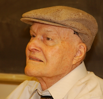 Richard M. Bohart in May 2006 at a ceremony where he was presented the International Society of Hymenopterists Distinguished Research Medal on May 15, 2006. (Photo by Kathy Keatley Garvey)