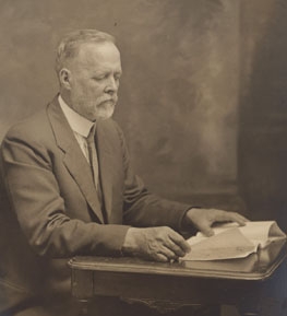 Charles W. Woodworth reading. (Photo courtesy of Brian Holden)