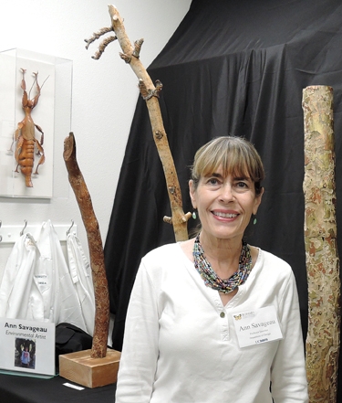 Professor emerita Ann Savageau, Department of Design, will display her work at the exhibition and present a talk at the opening reception on Jan. 11. (Photo by Kathy Keatley Garvey)