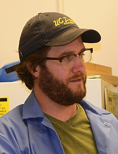 Trevor Fowles, doctoral student in the Christian Nansen lab. (Photo by Kathy Keatley Garvey)
