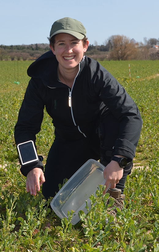 UC Davis alumnus Emily Bick doing field work in Denmark. She received her doctorate in entomology in 2019.