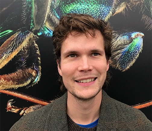 Charlie Nicholson, postdoctoral scholar in the Neal Williams lab and Elina Lastro Niño lab, is the winner of the inaugural Robbin Thorp Memorial First-Bumble-Bee-of-the-Year