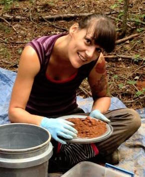 Charissa de Bekker of the University of Central Florida sorting ants. (Photo courtesy of University of Central Florida)