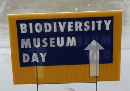 UC Davis Biodiversity Museum Day sign