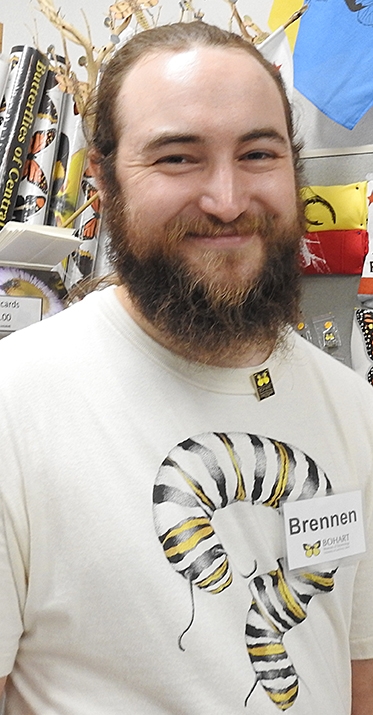 Entomologist Brennen Dyer, lab assistant at the Bohart Museum of Entomology, is considered a 