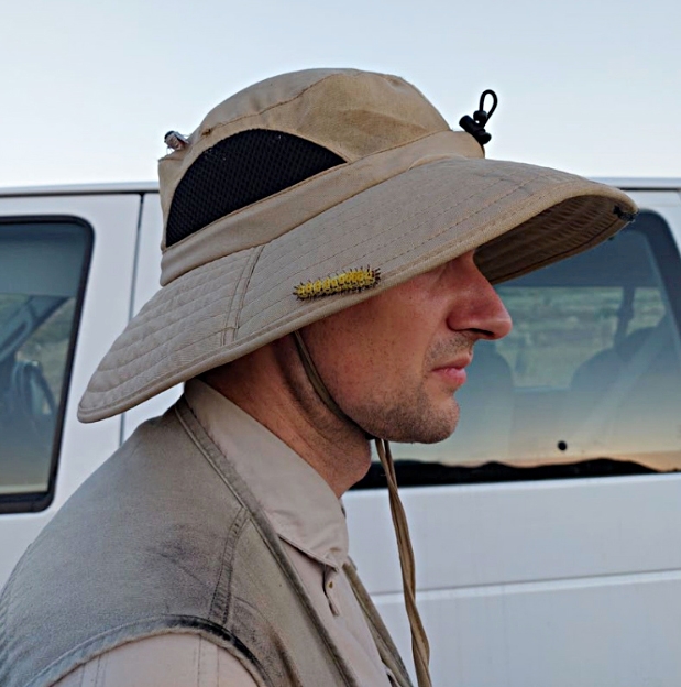 Doctoral candidate Zachary Griebenow on a field expedition.