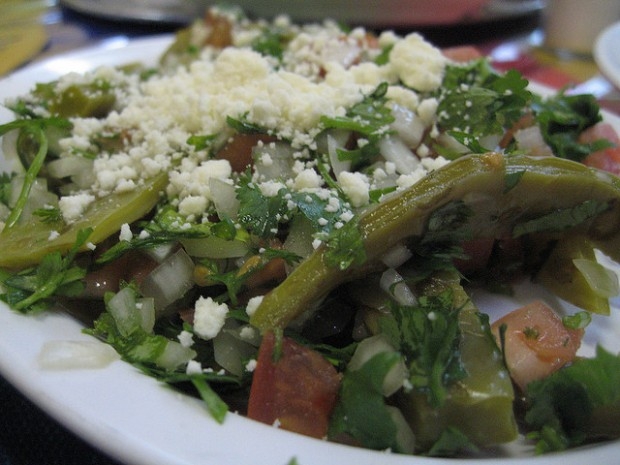 A dish made with nopales (cactus pads).
