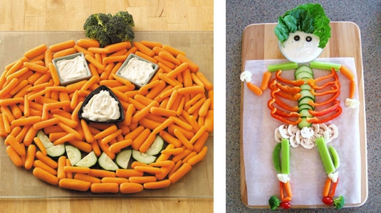 Two creative and healthful Halloween party ideas.
