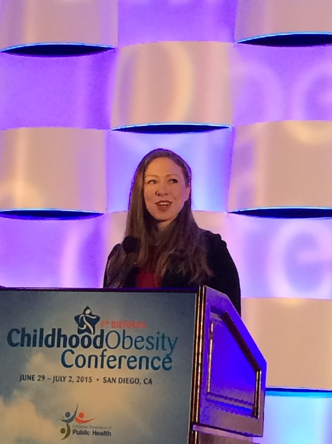 Chelsea Clinton at the obesity conference.