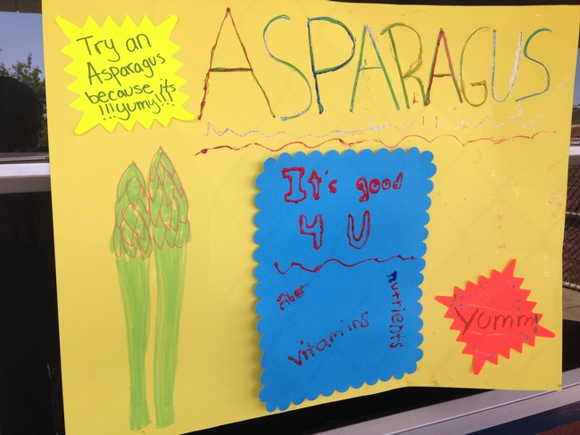 Asparagus poster made by the student leaders