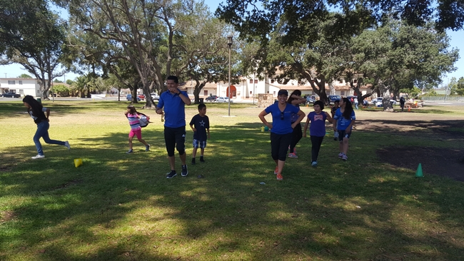 Nutrition Educators lead physical activity games at summer food sites