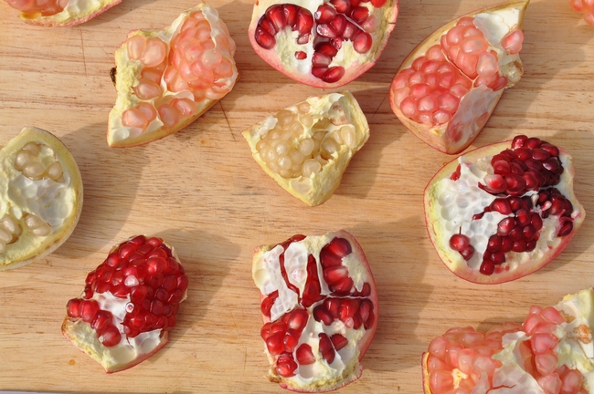 Pomegranate arils come in a rainbow of colors.
