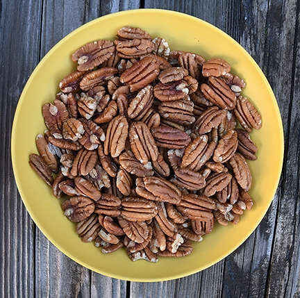 Fresh pecans--good for snacking and good for making a pie. (Photo by Kathy Keatley Garvey)
