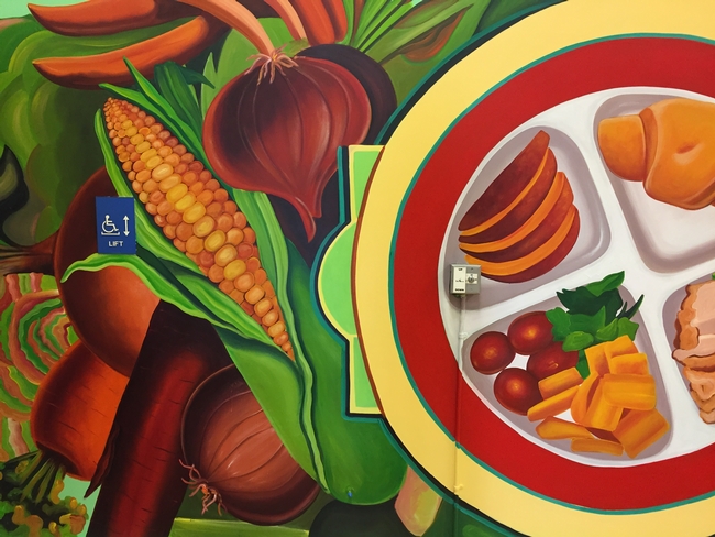A mural designed to inspire kids to choose more fruits and vegetables will be unveiled at Burbank Preschool Feb. 23, 2018.