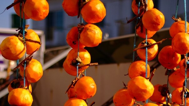Hoshigaki style dried persimmons