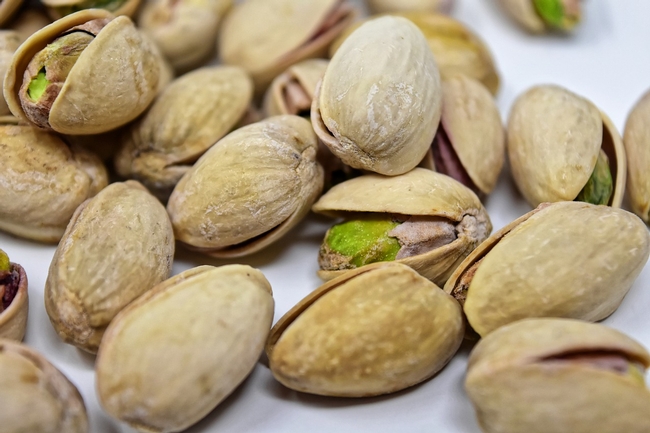Harvested pistachios