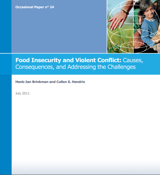 Food insecurity and violent conflict