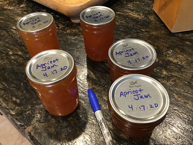 labeling the jars with product name and date