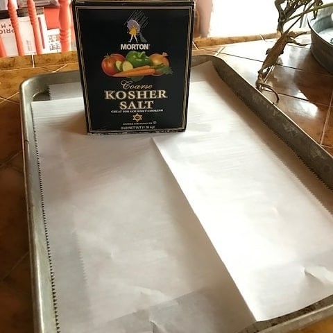 Box of Salt on Drying Tray