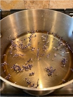 Lavender and Wine in Pot