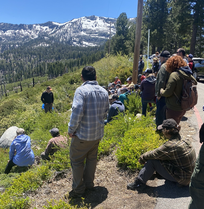 The Tahoe RCD's Fire Adapted Communities (FAC) program works to connect, educate, and empower Tahoe Basin residents to prepare for wildfire. Credit: Tahoe Fire and Fuels Team.