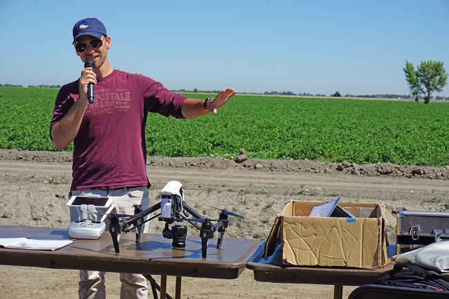 Drone technician Jacob Flanagan is part of the UC ANR's Informatics and Geographic Information Systems drone team.