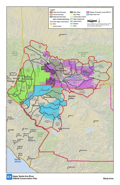 Upper Santa Ana River HCP boundary