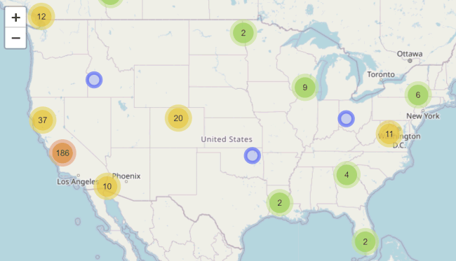 DroneCamp Participants Map