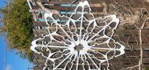 8-point plastic hanger snowflake. for The Savvy Sage Blog