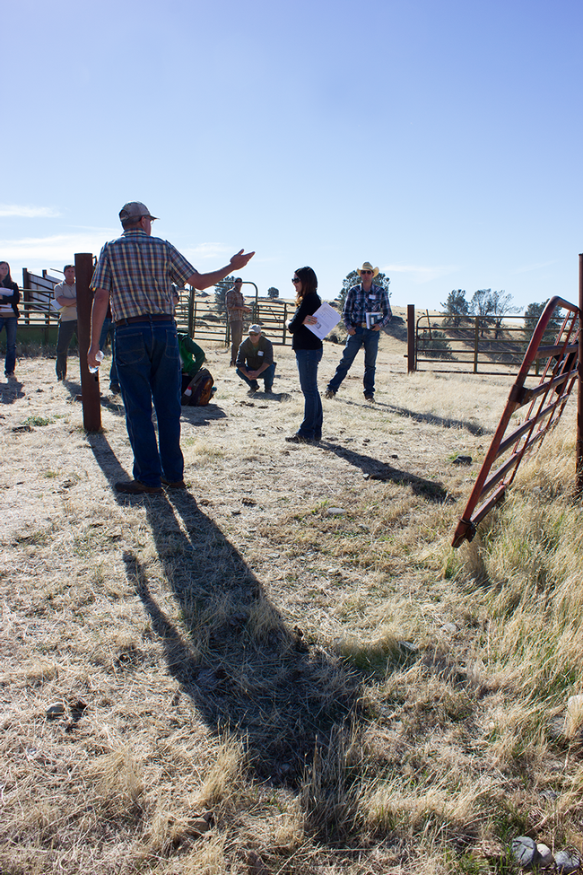 Attendees joined in a caravan around SFREC to actively see concepts discussed. Ken Tate is presenting in this photo.