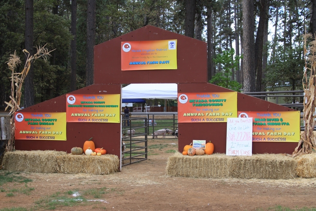 Entrance to the Farm Day exhibit, Sept. 24th, 2015 - Photo courtesy of Nevada Co. RCD