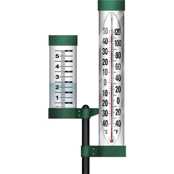 Rain gauge and temperature thermomenter--every garden and vineyard should have some.