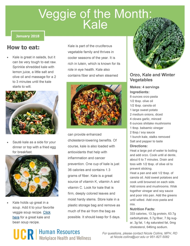January 2018 - Veggies of the Month Page 2