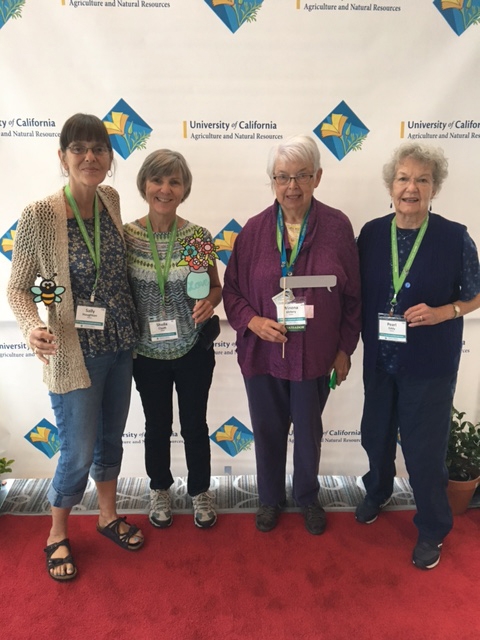UC Master Gardeners taking photos with friends and fellow Solano County volunteers at the social media wall at the conference. Photo credit: Sheila Clyatt