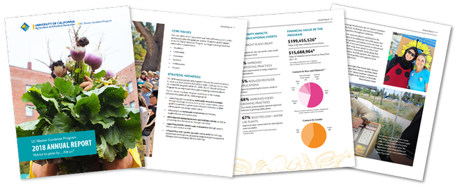 2018 Annual Report for the UC Master Gardener Program - header image