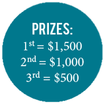 1st place = $1500 GRAND PRIZE, 2nd place = $1000, 3rd  place = $500